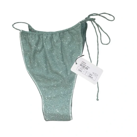 Oséree Lumière Aqua String Bikini Swim Bottoms - Picture 2 of 5